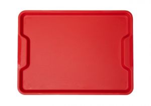 Bandeja roja PP resistente y reutilizable (44x31cm)