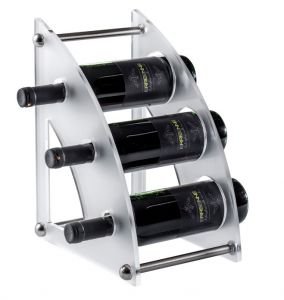 EV00618 TOWER 2 - Espositore vino da terra base nera per bottiglie foro 3,5  cm