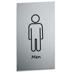 CL000-MR Stainless steel plate MEN'S BATHROOM Classic collection