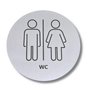 CL000-WMC Stainless steel plate MEN'S/WOMEN'S BATHROOM Classic collection