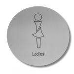 EL000-WC Stainless steel plate WOMEN'S BATHROOM Elegance collection
