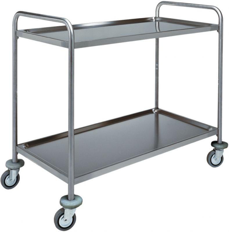 Chariot en inox KM, arceau rabattable, 100kg, 880x500 mm, 4